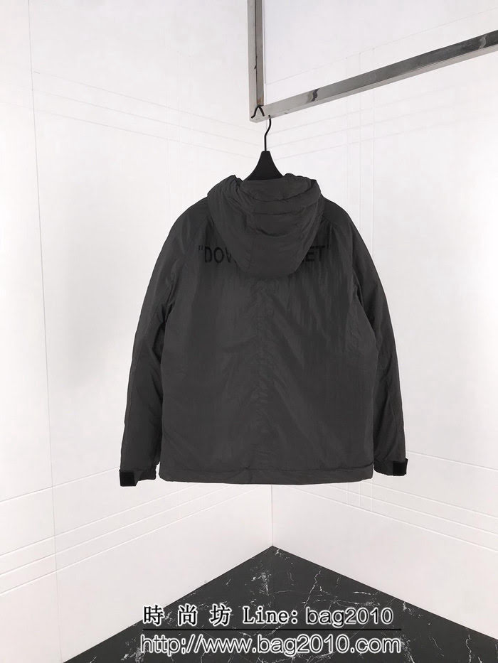 OFF-white 18SS秋冬新款 多處面料拼接 男款羽絨服 ydi1349